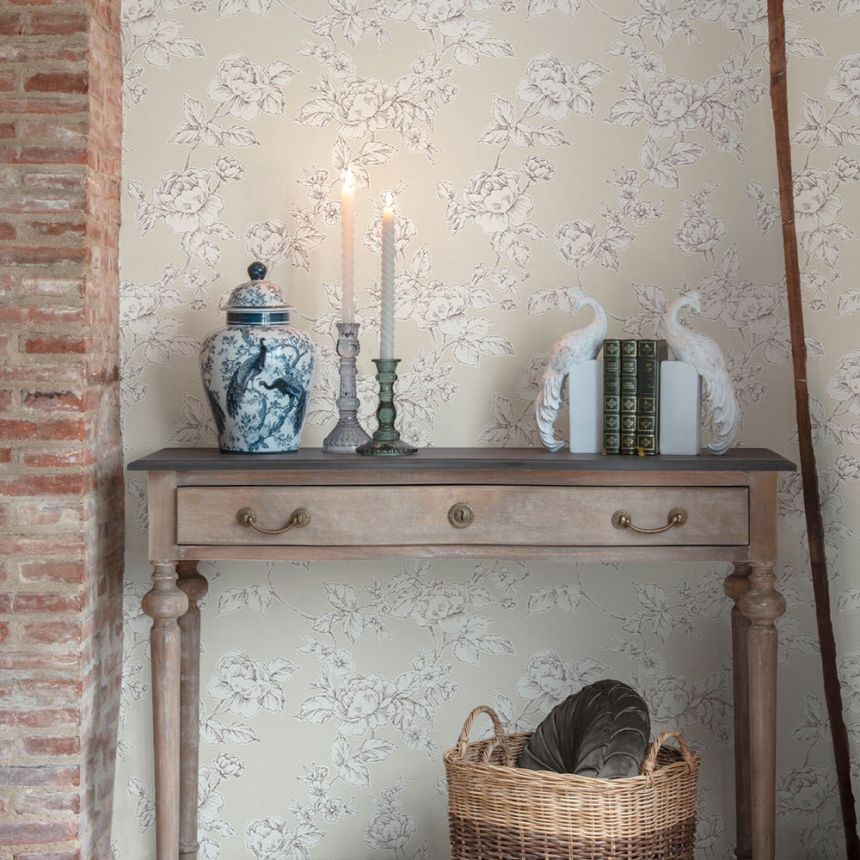 Tapete, Beige, Weiß, Rosen, 127387, Laura Ashley 4