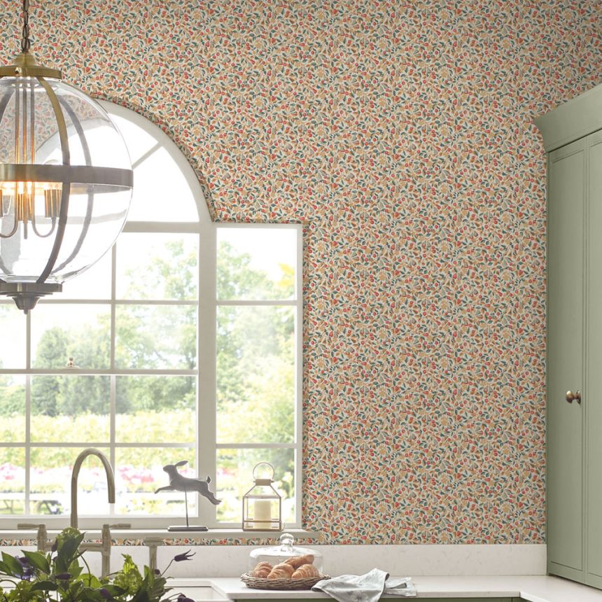 Tapete, Rot, Orange, Kirschen, Birnen, 127398, Laura Ashley 4