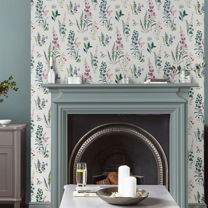 Blumentapete, Rosa, Violett, 127401, Laura Ashley 4