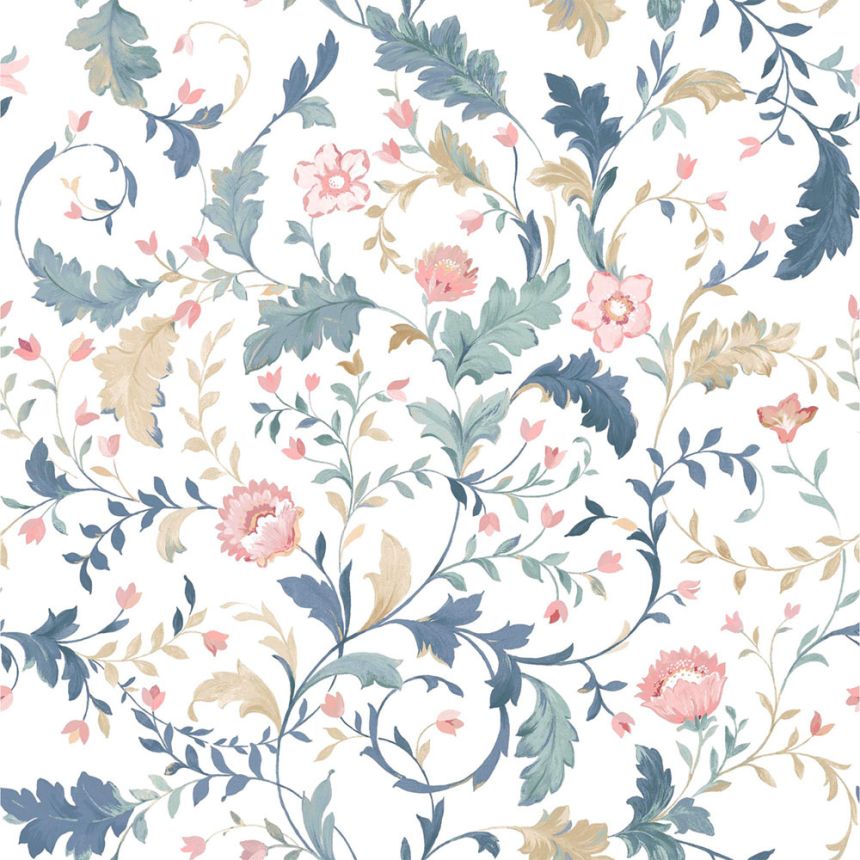 Tapete, Weiß, Beige, Blumen, 130099, Laura Ashley 4