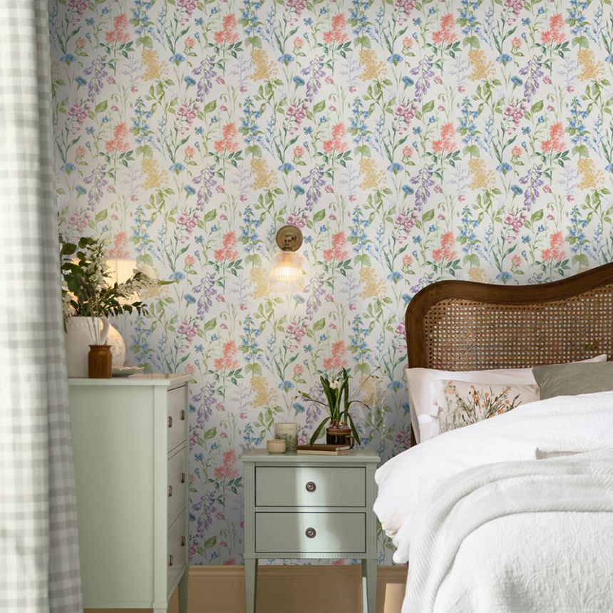 Tapete, Weiß, Grün, Blumenmuster, 130103, Laura Ashley 4