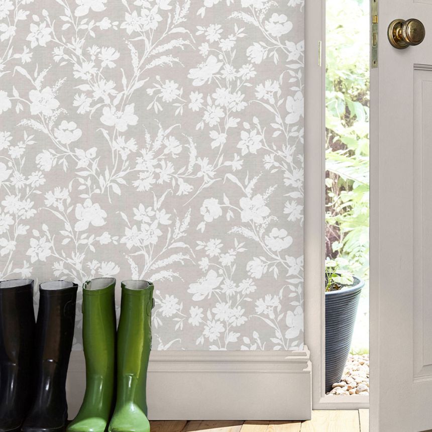 Tapete, Grau, Blumenmuster, 130110, Laura Ashley 4