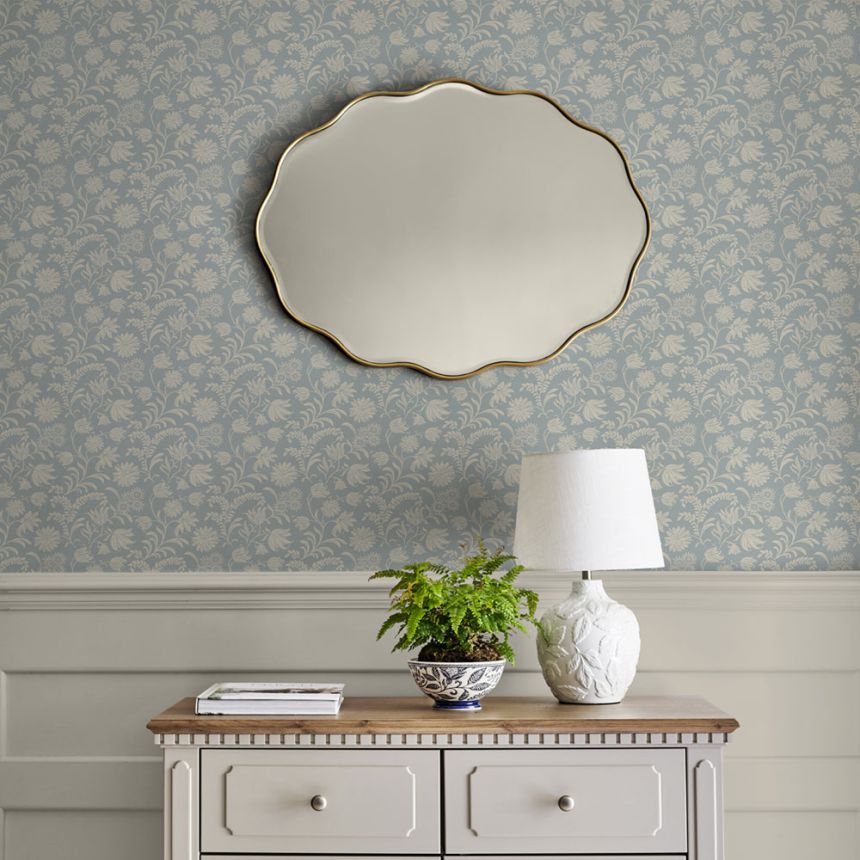 Tapete, Blau, Grau, Blumenmuster, 140317, Laura Ashley 4