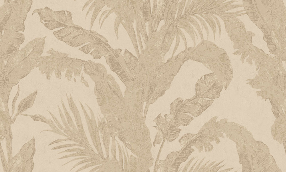 Luxustapete, beige, Blätter, Spachtelputzoptik, 6603, Metamorphosis, Parato by Cristiana Masi