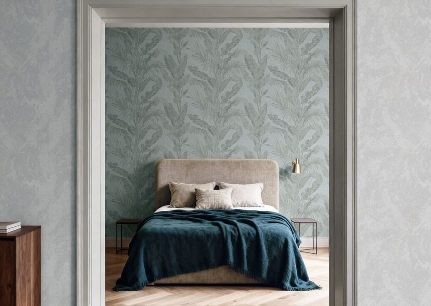 Tapete, blau, grau, Stuckoptik, 6647, Metamorphosis, Pigmenta, Parato by Cristiana Masi