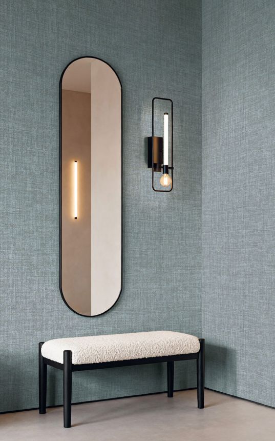 Tapete, grau, blau, Stoffoptik, 6687, Metamorphosis, Pigmenta, Parato by Cristiana Masi