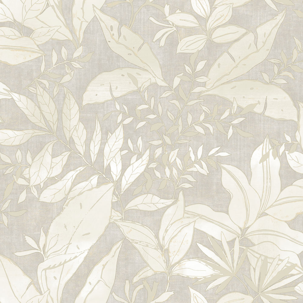 Tapete, beige, grau, Blätter und Zweige, AU41701, Aurelia, Prestige Wallcoverings