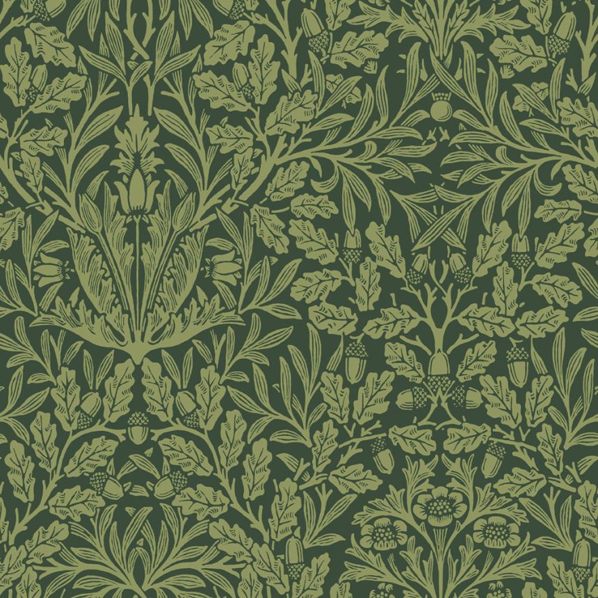 Tapete, Grün, Blumen, Blätter, 140490, William Morris at Home vol. 2
