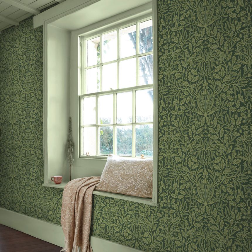 Tapete, Grün, Blumen, Blätter, 140490, William Morris at Home vol. 2