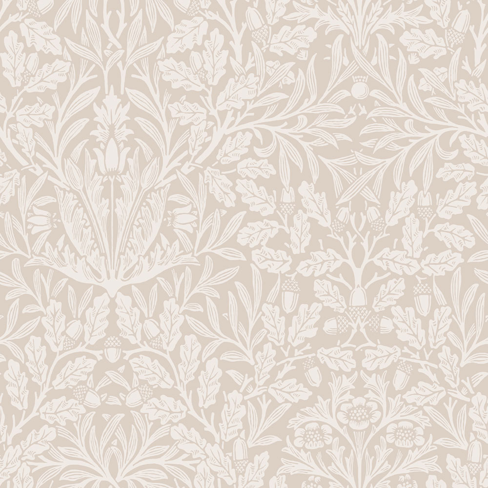 Tapete, Beige, Blumen, Blätter, 140491, William Morris at Home vol. 2