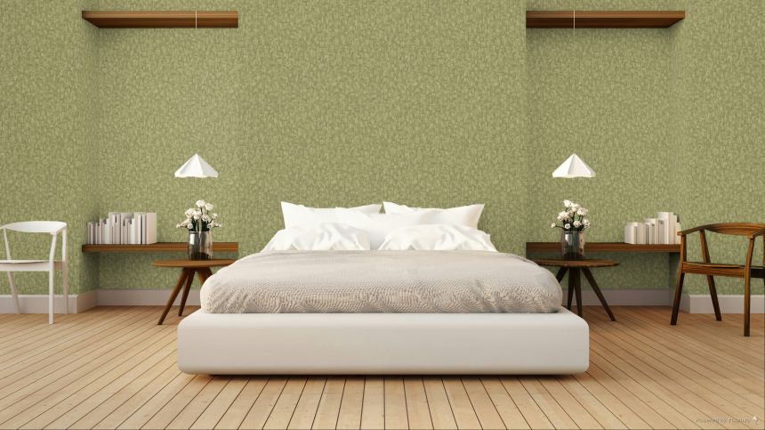 Vliestapete, moosgrün, Baumrindenoptik, SF1005, Surfaces, Grandeco