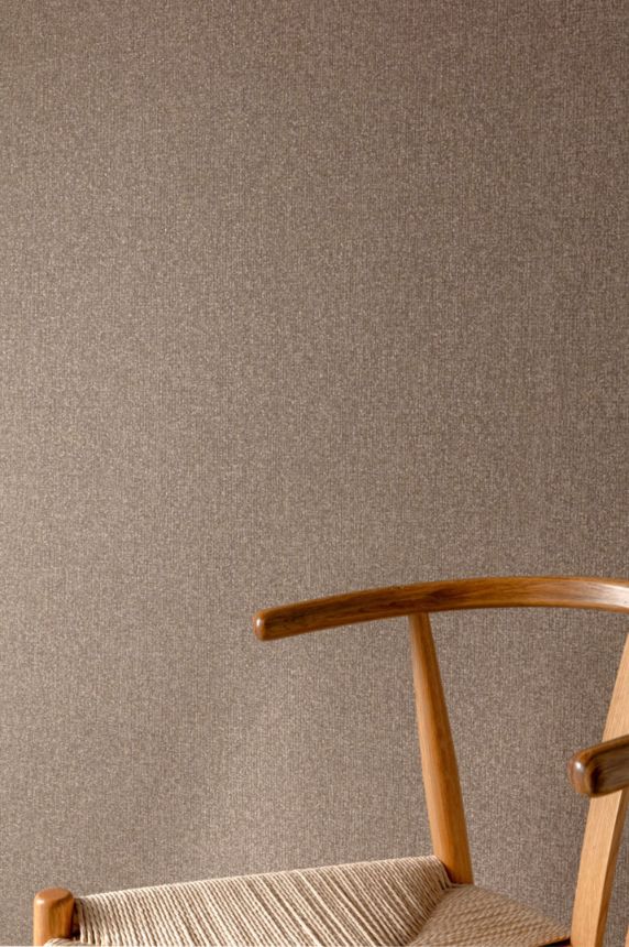 Vliestapete, dunkelbraun, grau, melierte Stoffoptik, SF1119, Surfaces, Grandeco