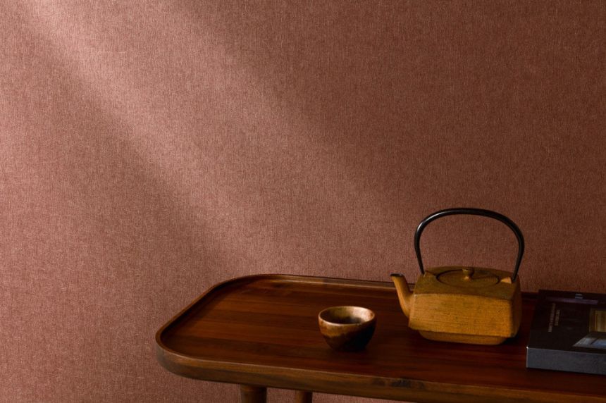 Vliestapete, braun-rot, gold, grobe Stoffoptik, SF1221, Surfaces, Grandeco