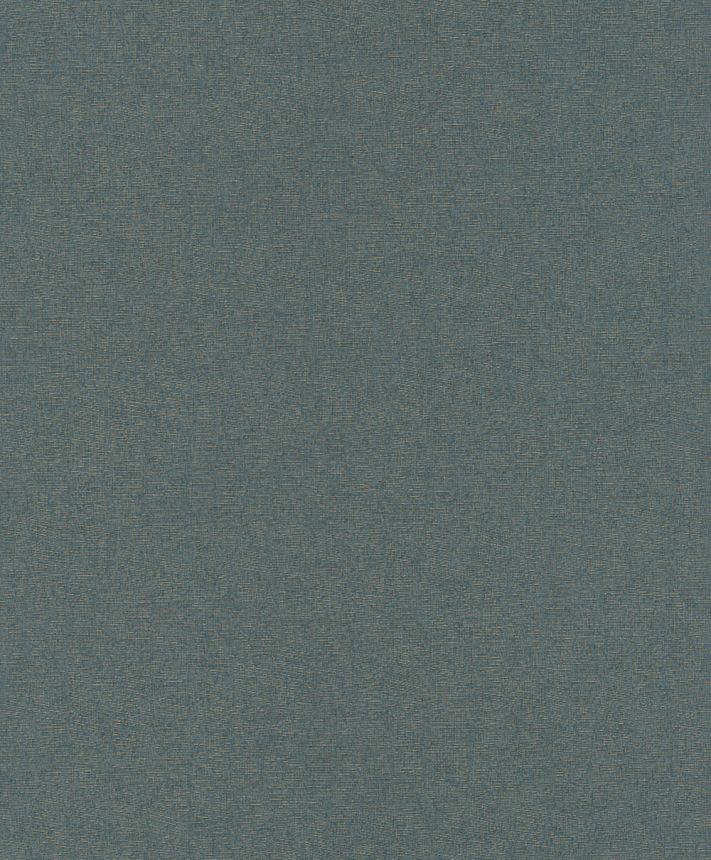 Vliestapete, petrolblau, gold, grobe Stoffoptik, SF1226, Surfaces, Grandeco