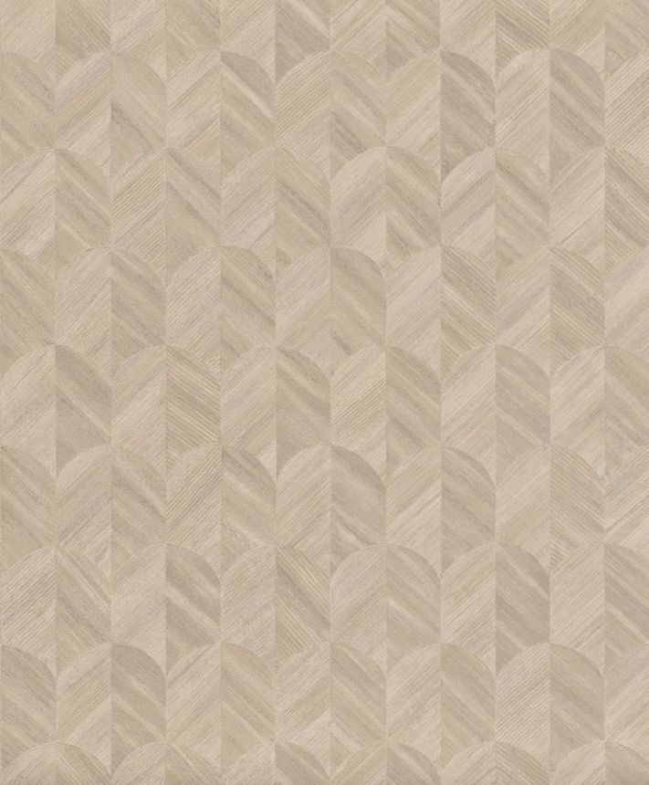 Vliestapete, beige-grau, grafisches Muster, SF3214, Surfaces, Grandeco