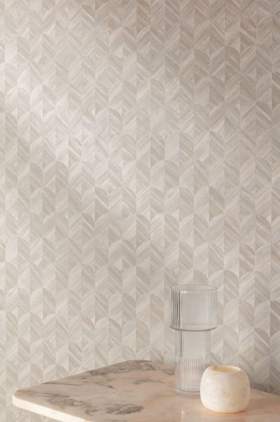 Vliestapete, grau, grafisches Muster, SF3234, Surfaces, Grandeco