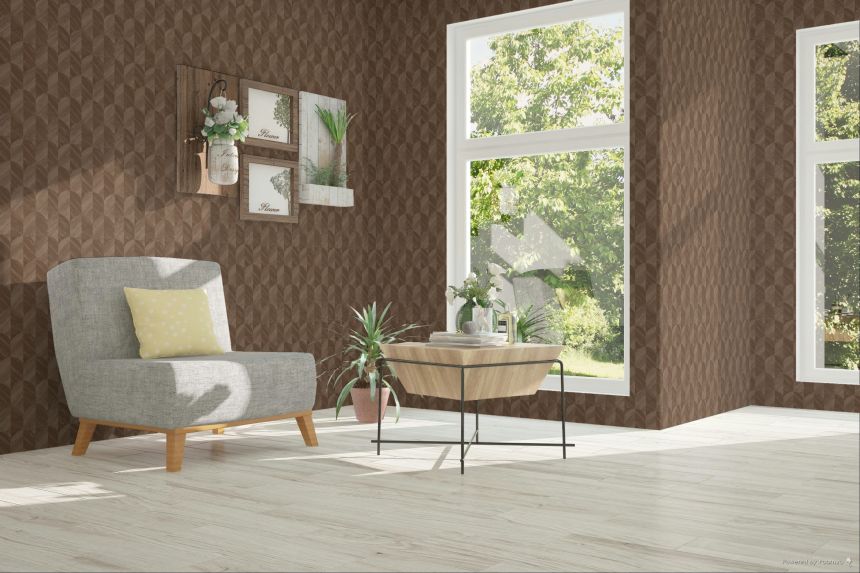 Vliestapete, dunkelbraun, grafisches Muster, SF3239, Surfaces, Grandeco