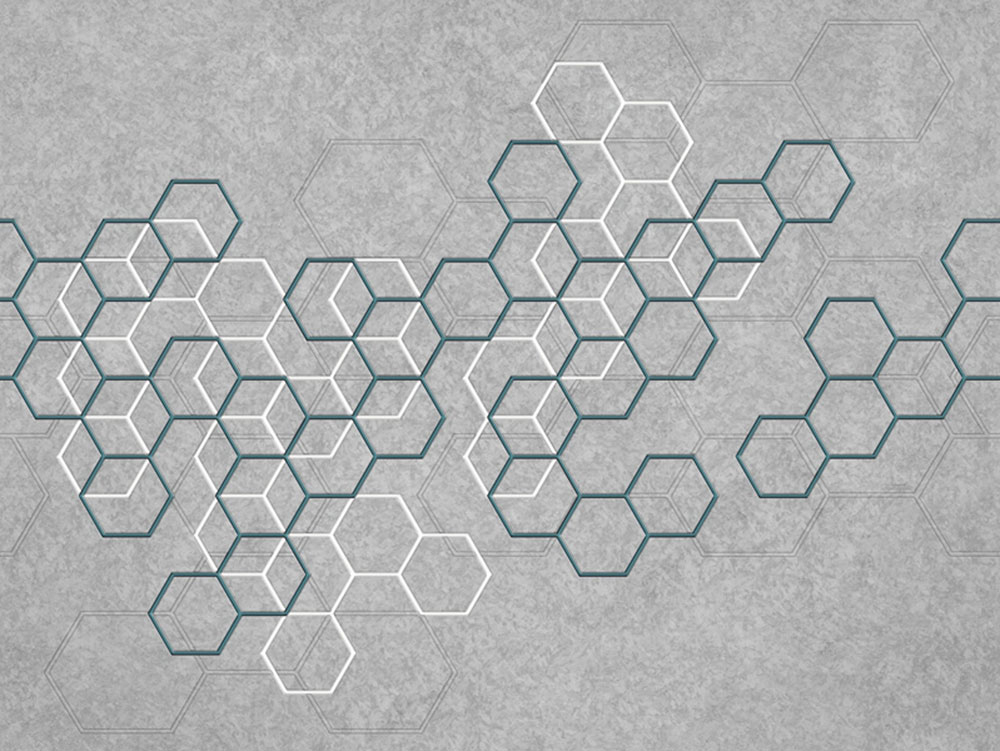 Luxury geometric wall mural with hexagons Z90069, 330 x 300 cm, Automobili Lamborghini 2, Zambaiti Parati