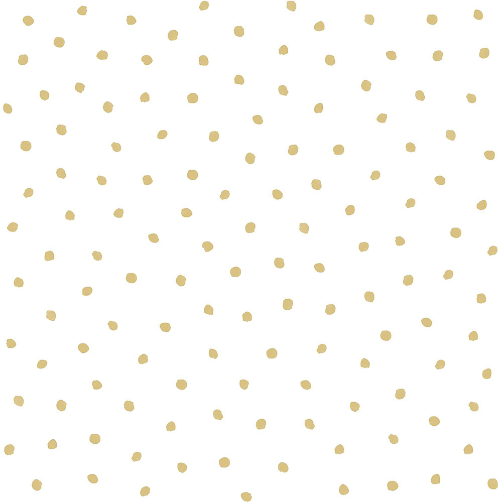 Weiße Vliestapete mit goldenen Punkten 138937, Little Bandits, Black & White, Esta