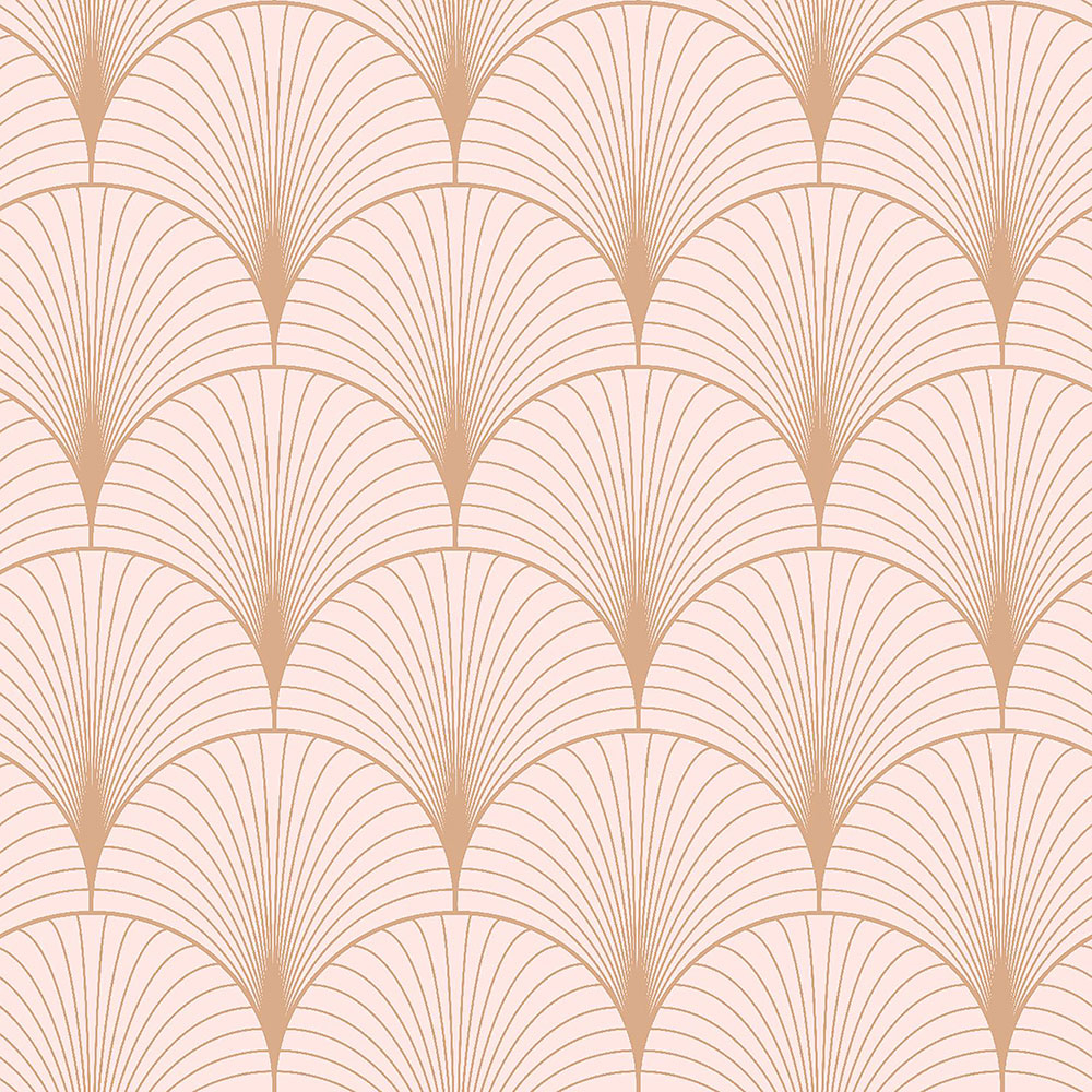 Rosa geometrische Vliestapete 139229, Art Deco, Esta