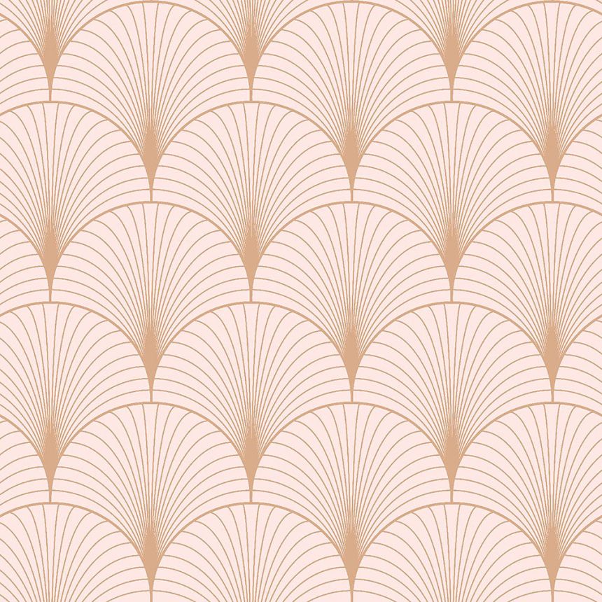 Rosa geometrische Vliestapete 139229, Art Deco, Esta