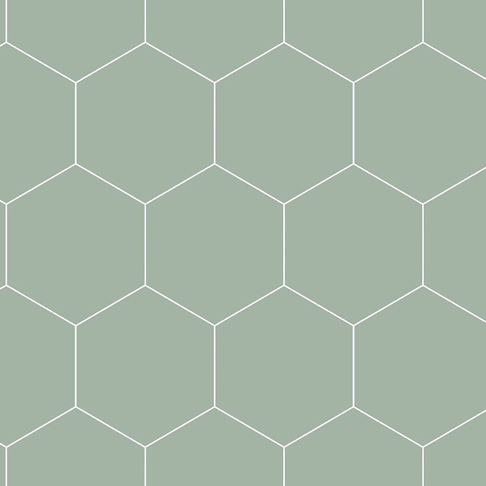 Grüne Vliestapete, geometrisches Muster 139227, Art Deco, Esta