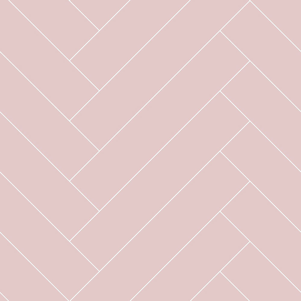 Rosa Vliestapete mit Parkettmuster 139220, Art Deco, Esta