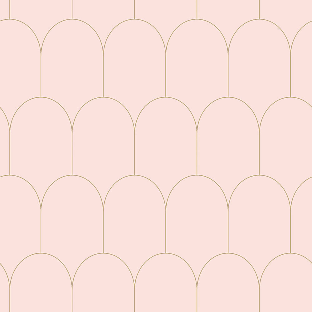 Rosa geometrische Vliestapete für die Wand 139201, Art Deco, Esta