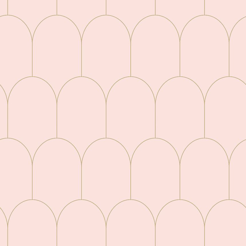 Rosa geometrische Vliestapete für die Wand 139201, Art Deco, Esta