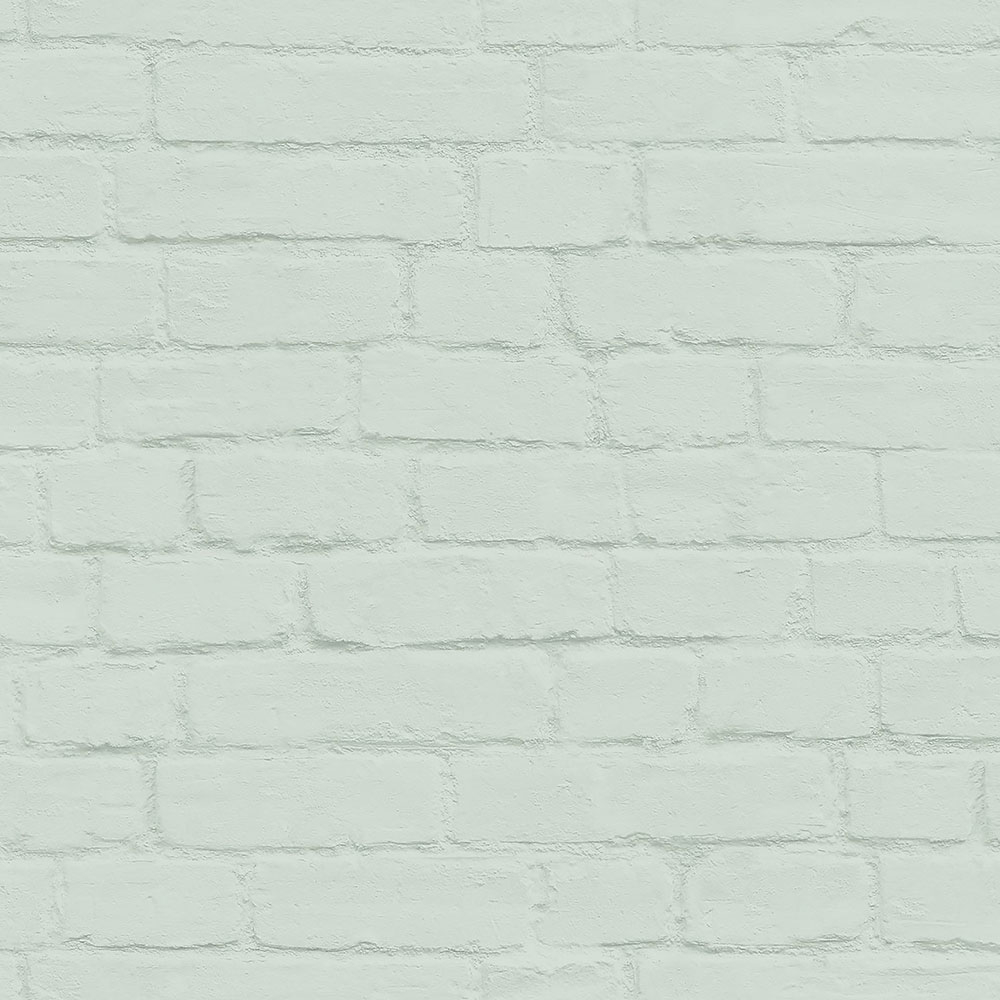 Grüne Vliestapete Ziegel, Ziegelwand 139193, Art Deco, Esta