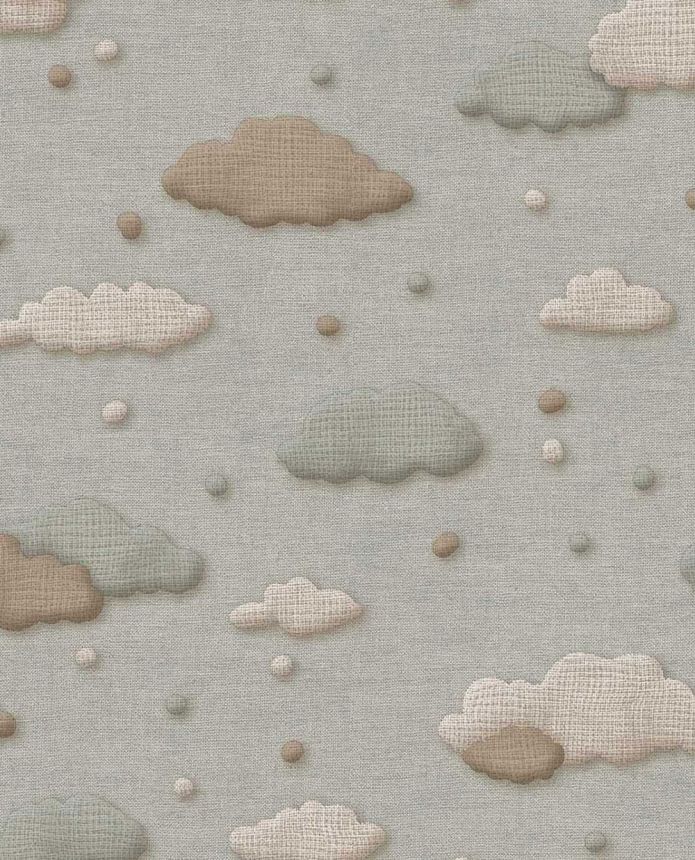 Kindertapete, grau, Wolken, Punkte, 363161, Tiny Treasures, Eijffinger