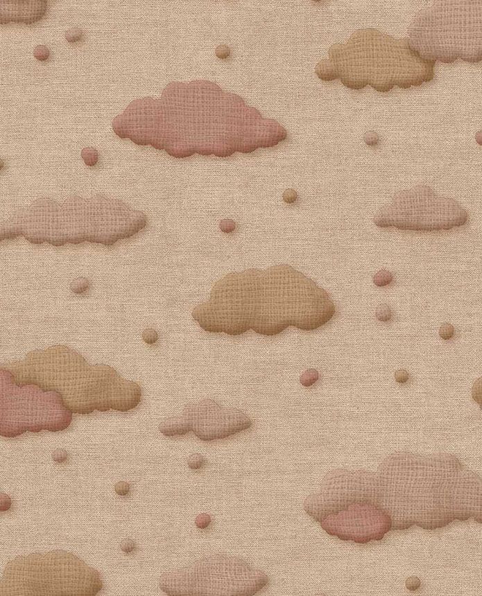 Kindertapete, rotbraun, Wolken, Punkte, 363162, Tiny Treasures, Eijffinger
