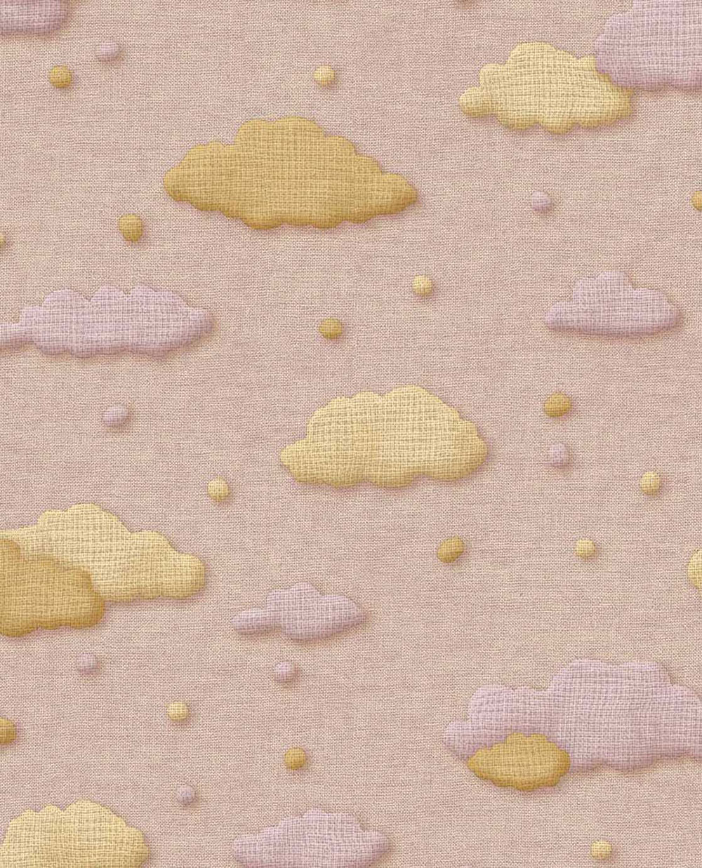 Kindertapete, rosa, Wolken, Punkte, 363164, Tiny Treasures, Eijffinger