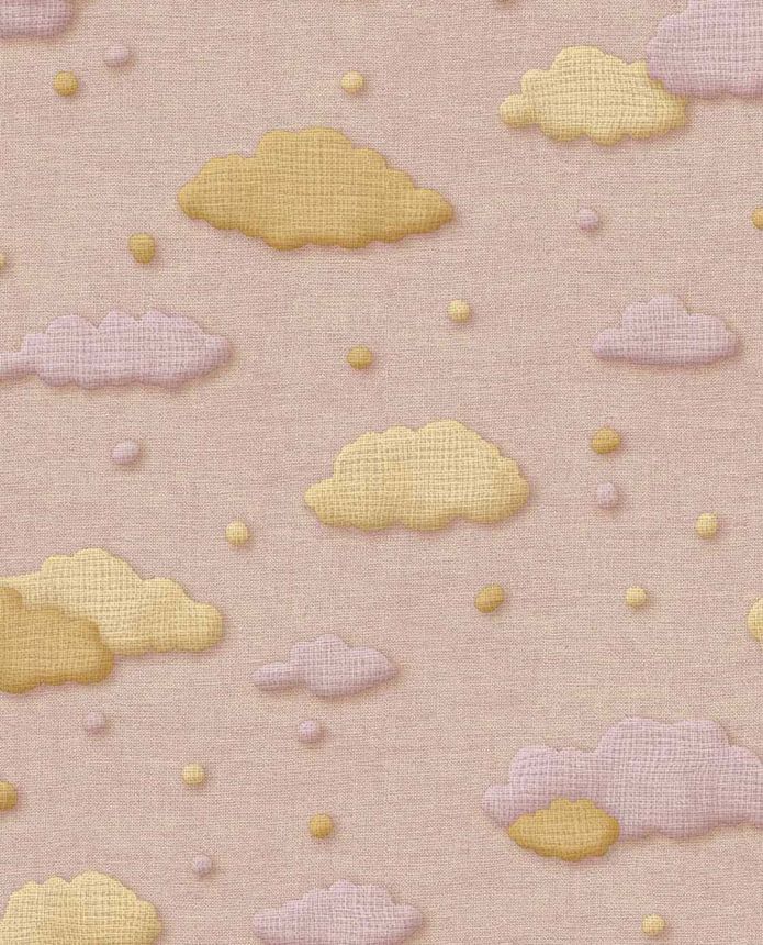 Kindertapete, rosa, Wolken, Punkte, 363164, Tiny Treasures, Eijffinger