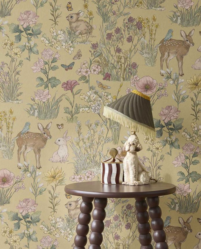 Kindertapete, grün, Tiere, Blumen, 363192, Tiny Treasures, Eijffinger