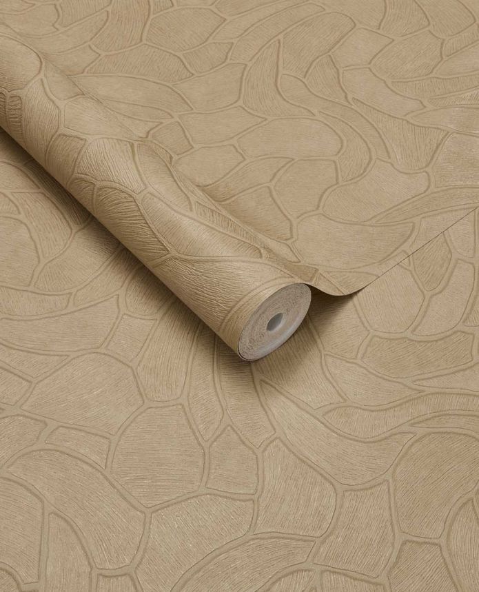 Geometrische Tapete, orange-beige, Steinoptik, 363214, Calm Crafted, Eijffinger