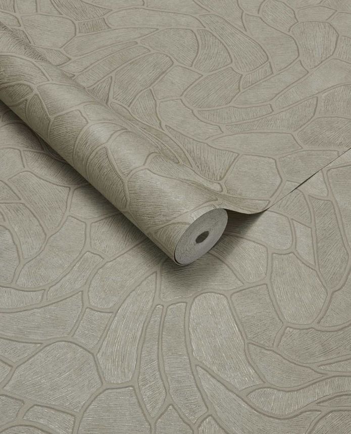 Geometrische Tapete, beige-grün, Steinoptik, 363218, Calm Crafted, Eijffinger