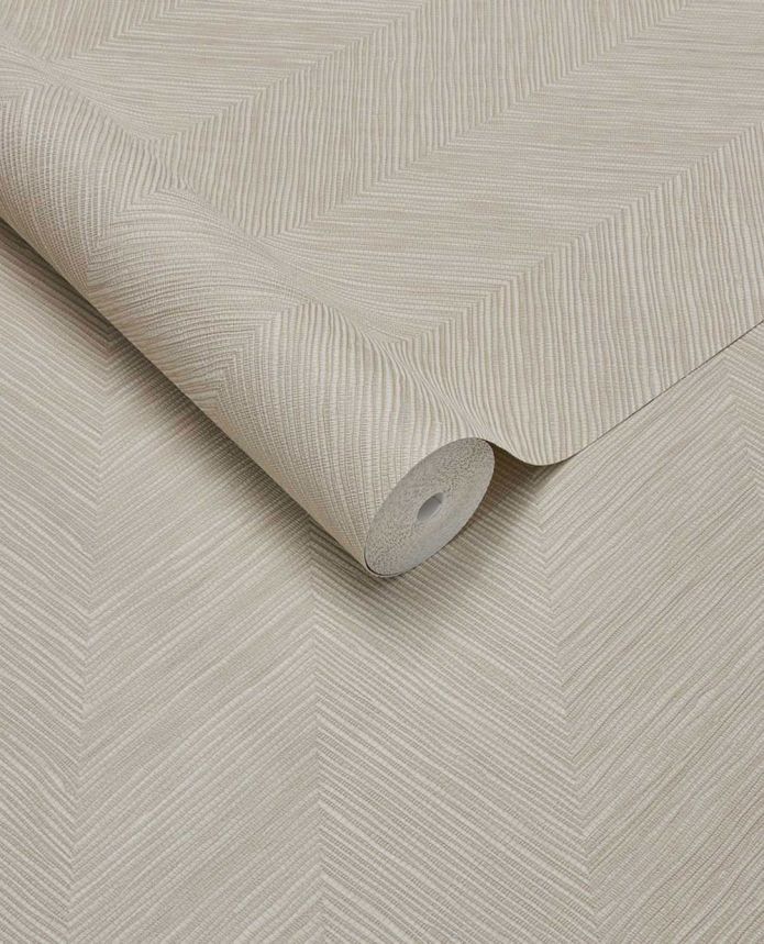 Geometrische Tapete, beige-cremefarben, Bastoptik, 363231, Calm Crafted, Eijffinger