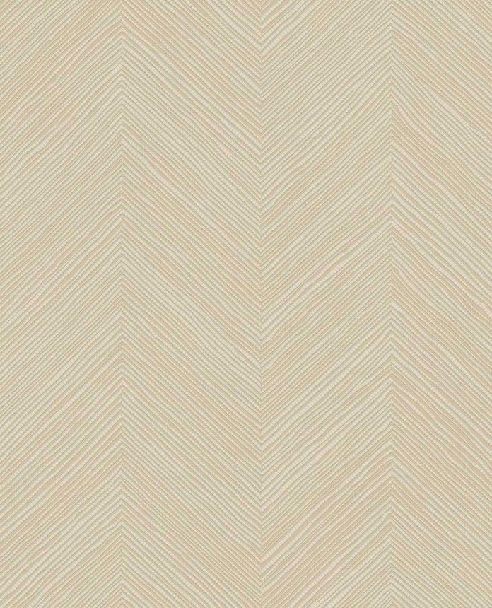 Geometrische Tapete, cremegelb, Bastoptik, 363233, Calm Crafted, Eijffinger
