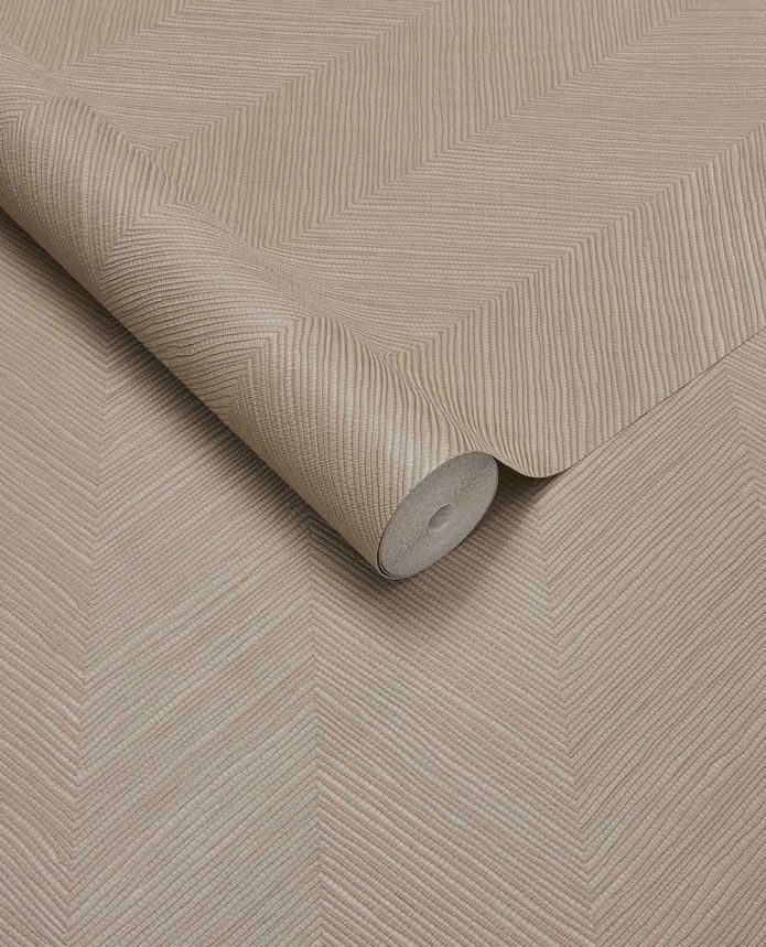 Geometrische Tapete, hellbraun, Bastoptik, 363235, Calm Crafted, Eijffinger