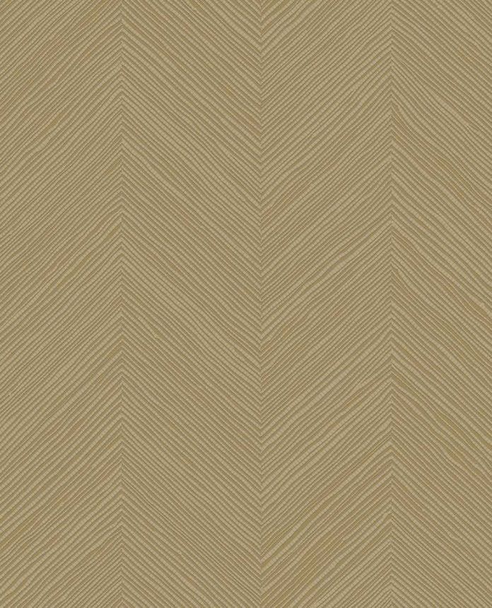 Geometrische Tapete, braun-gelb, Bastoptik, 363237, Calm Crafted, Eijffinger