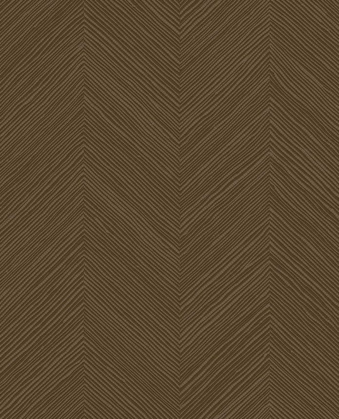 Geometrische Tapete, dunkelbraun, Bastoptik, 363241, Calm Crafted, Eijffinger