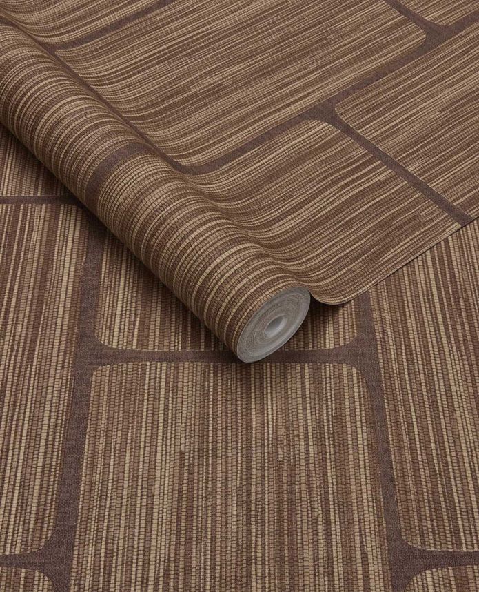 Geometrische Tapete, rotbraun, 363256, Calm Crafted, Eijffinger