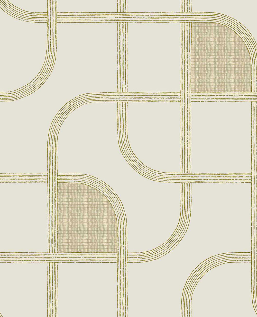 Geometrische Tapete, cremefarben, Streifen, 363260, Calm Crafted, Eijffinger