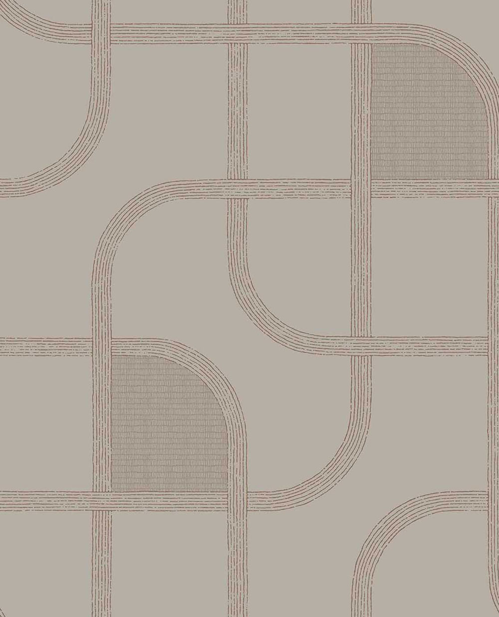 Geometrische Tapete, rosa, Streifen, 363261, Calm Crafted, Eijffinger