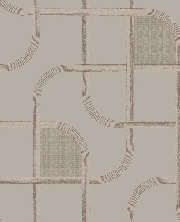 Geometrische Tapete, rosa, Streifen, 363261, Calm Crafted, Eijffinger