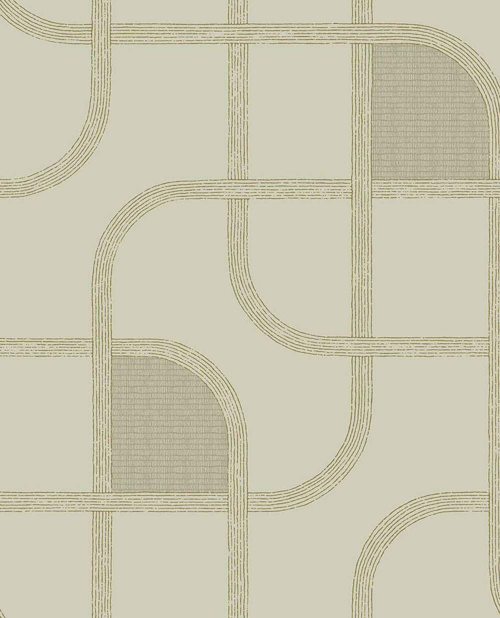 Geometrische Tapete, grün, Streifen, 363262, Calm Crafted, Eijffinger