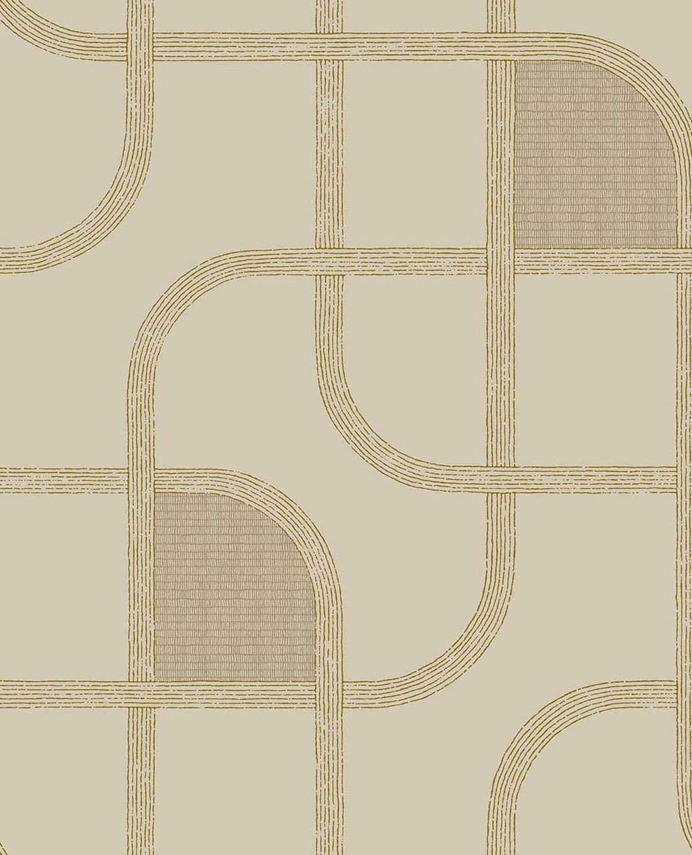 Geometrische Tapete, orange-rosa, Streifen, 363263, Calm Crafted, Eijffinger