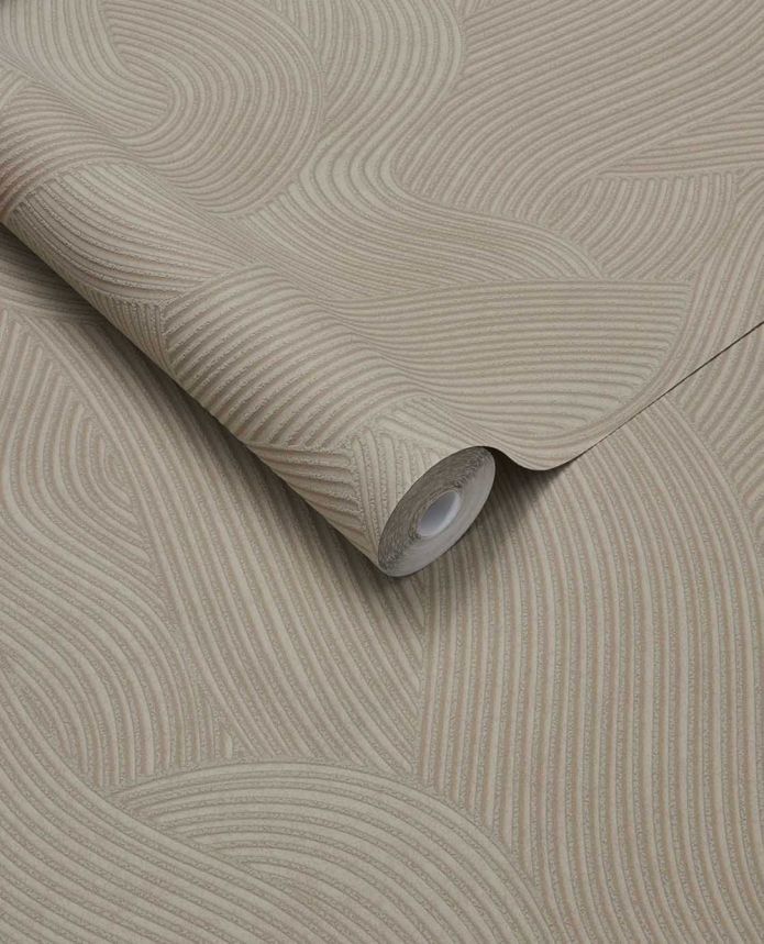 Tapete, grau, Wellen, 363272, Calm Crafted, Eijffinger