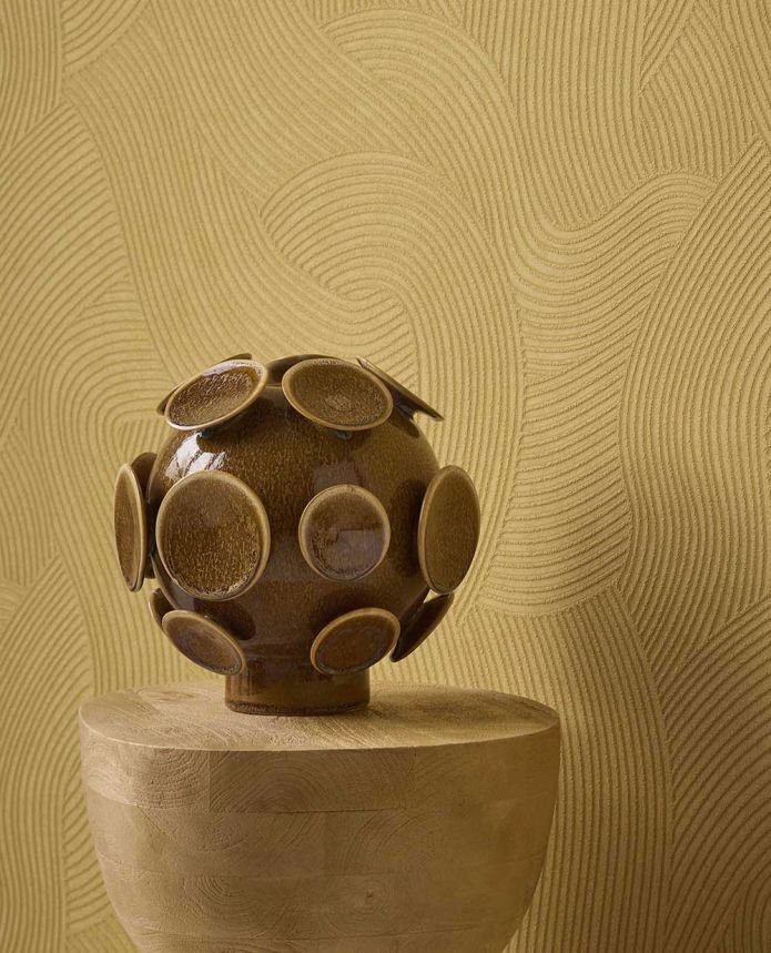 Tapete, gelb, Wellen, 363276, Calm Crafted, Eijffinger